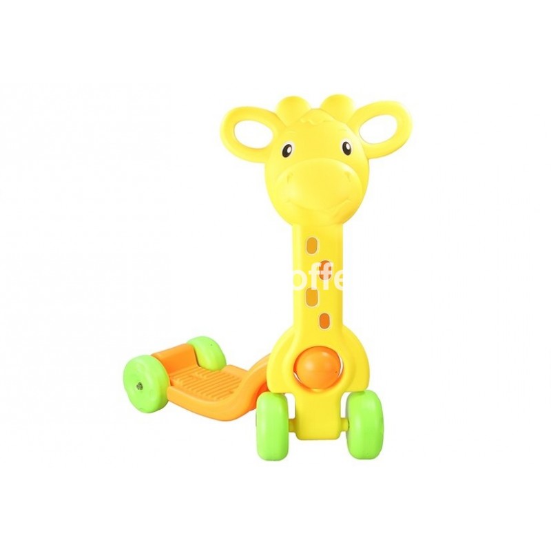 Trotineta pentru copii girafa, galben