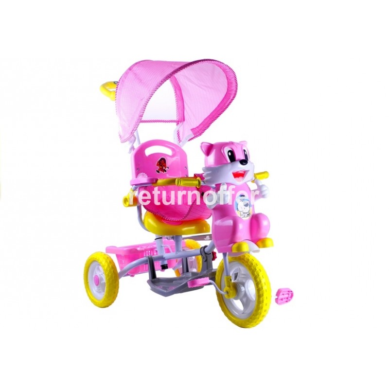 Tricicleta pentru copii cu efecte sonore, pisica, roz