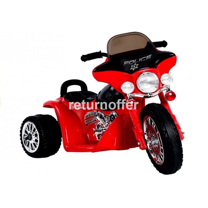 Motocicleta electrica Chopper JT Police, rosu