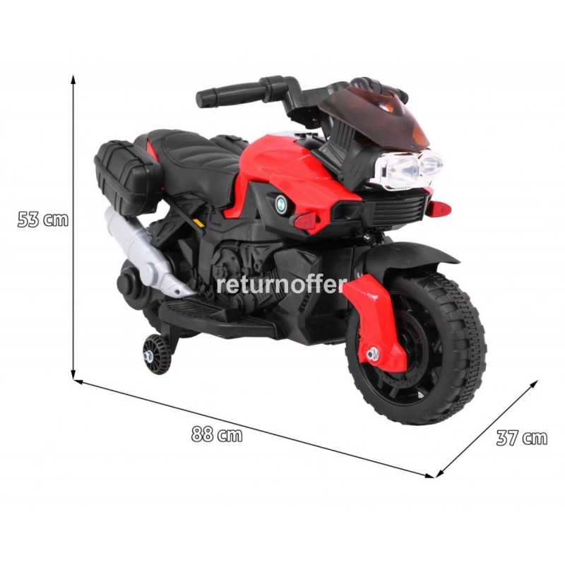 Motocicleta electrica SmartBike, negru cu rosu